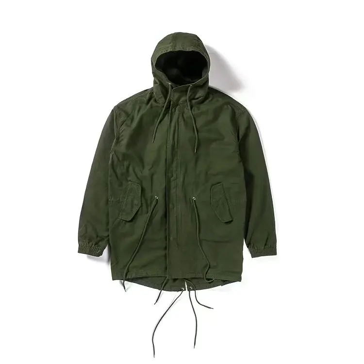 Высокие уличные теплые зеленые камуфляжные Длинные куртки хип хоп зимнее Мужское пальто Модные мужские повседневные куртки и пальто оверсайз - Цвет: Армейский зеленый
