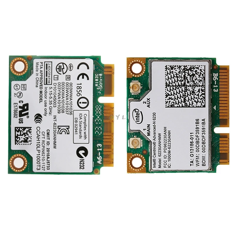 Беспроводная мини Универсальная Двухдиапазонная карта Intel 6230 62230ANHMW 300 WiFi BT PCI