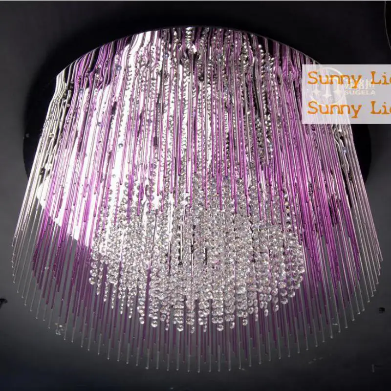Us 351 12 16 Off Dining Room Purple Black Crystal Lamp Luminaria Modern Crystal Ceiling Lamp G4 Led Living Room Bedroom Kitchen Ceiling Lights In
