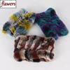 2025 Hot Sell Women Good Elastic Real Fur Scarf Lady Knitted Rex Rabbit Fur Headbands Girls Natural Rex Rabbit Fur Ring Scarves 1