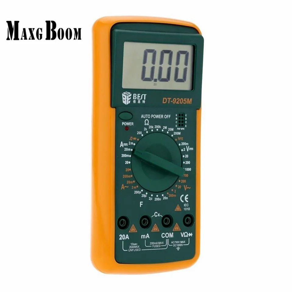 

MaxgBoom Best 9205M Upgraded version Wholesale BEST 9205M Handheld LCD Screen Digital Multimeter With buzzer Tester Meter