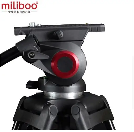 Miliboo MTT601A Прочный алюминиевый корпус видео штатив со средним рассекателем дизайн