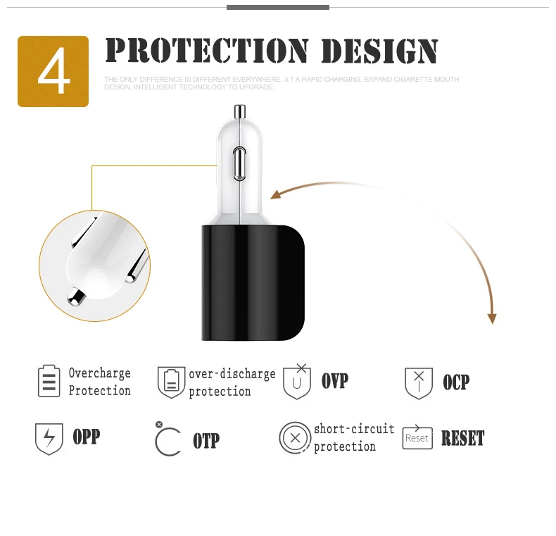 5V 3.1A USB Автомобильное зарядное устройство прикуриватель адаптер Зарядка для iPhone 6S samsung S6 Универсальный Портативный USB зарядное устройство s