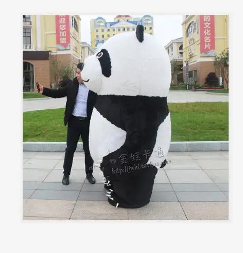 Короткие Плюшевые ботинки воздушный надувной Костюм mascot "Панда" Полярный медведь 2,6 м 3 м высотой по индивидуальному заказу, способный преодолевать Броды для взрослых подходит для 1,9 M Высота - Цвет: 2.6m  panda