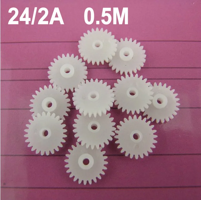 (100pcs/lot) main axle single layer gears 242A 0.5M 24 teeth for 2mm