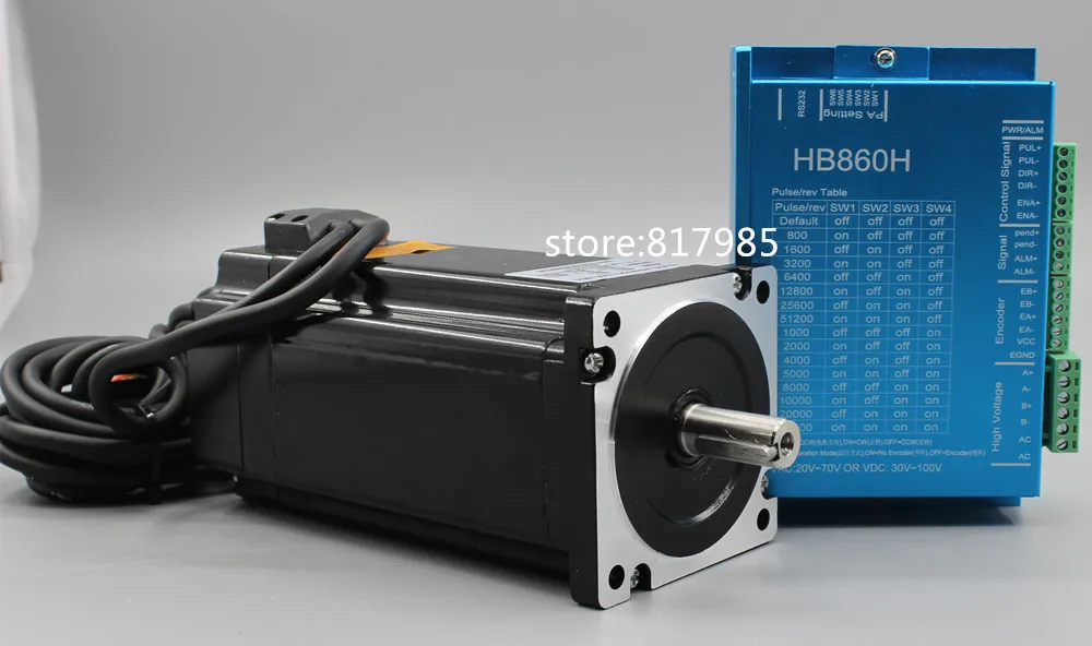 Hot! servo motor 86HB250 118B+HB860H Closed loop step motor 8.5N.m Nema