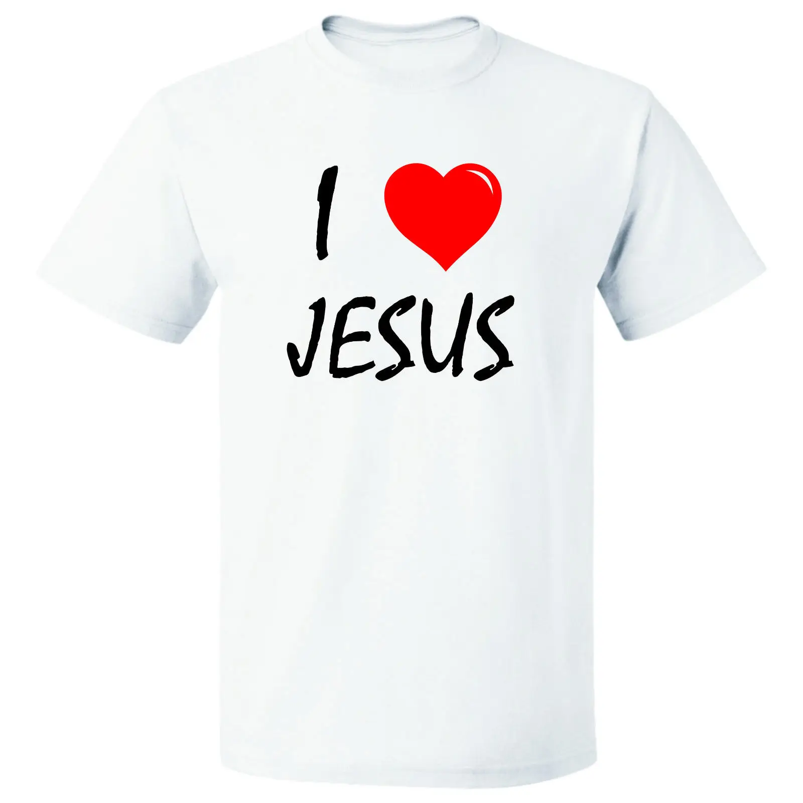 Футболка I LOVE JESUS IO AMO GESU MAGLIA MAGLIETTA PERSONALIZZATA CRISTIANA Бесплатная доставка топы Модные