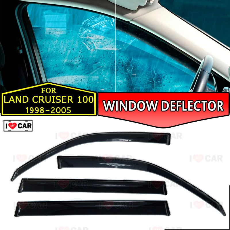 

Window deflector for Toyota Land Cruiser 100 1998-2005 car window deflector wind guard vent sun rain visor cover car styling