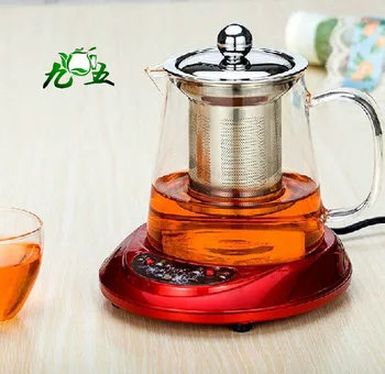 

750ml Hand Blown Heatable Borosilicate Glass Teapot with Strainer, -30~ 150 centi degree; Free Shipping