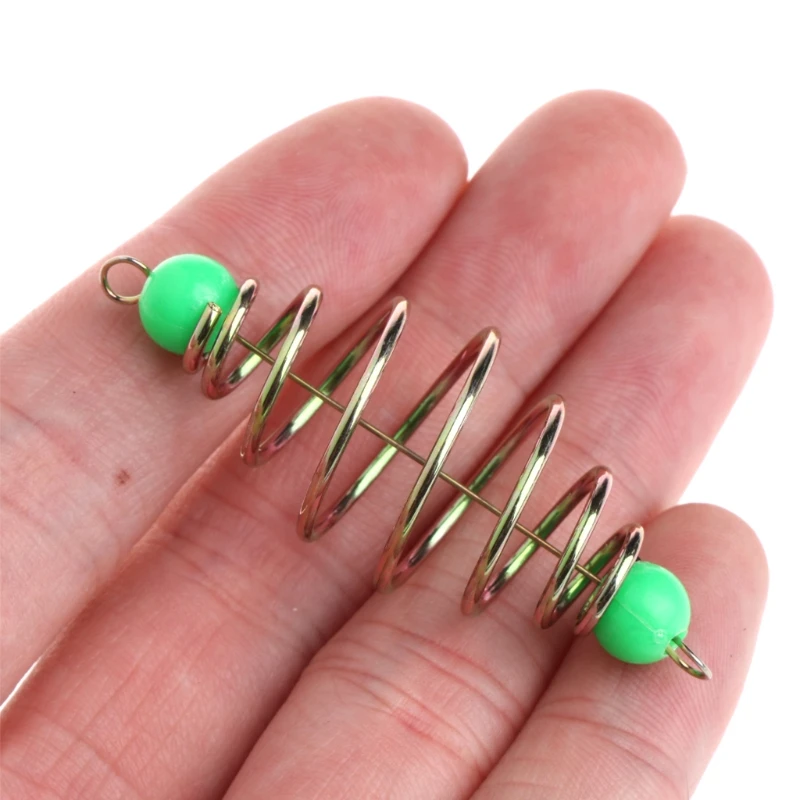 10 Pcs/Set Fishing Bait Spring Lure Inline Hanging Tackle Stainless Steel Feeder