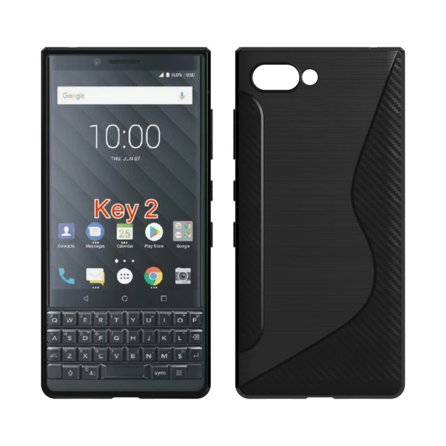 For Blackberry Key2 Soft Case S Line Carbon Fiber Drawing Silicone For Blackberry Key2 Soft Case S Line Carbon Fiber Drawing Silicone Flexible Tpu Cover Athena Key Two 2