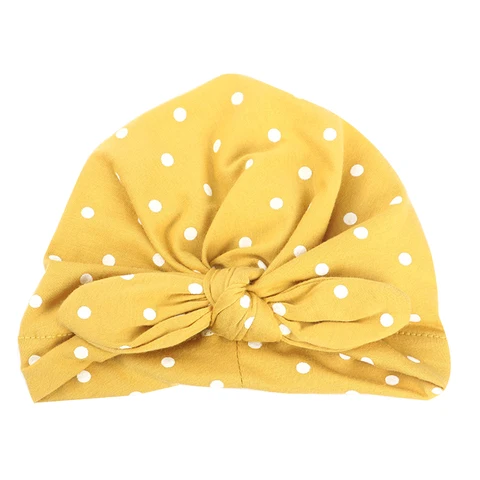 8 Colors Cute Dot Pattern Baby Hat Thermal Caps For Infant Newborn Kid Unisex Stylish Fashion Cotton Printed Cap for Toddlers