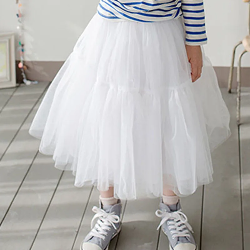 maxi long school teenage skirts for girls ball gown white pink tulle