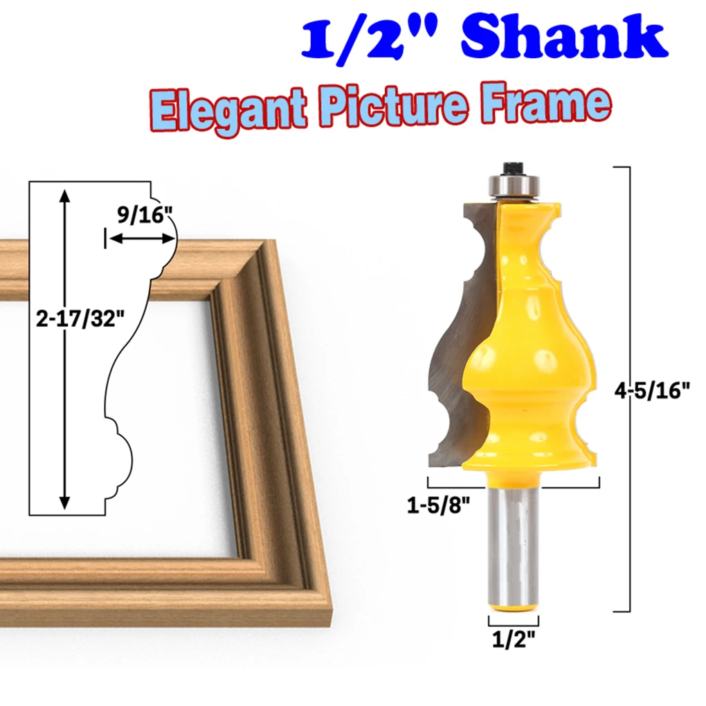 

Molding Router Bit 1/2" Shank Line Cutter Woodworking Drill Bit Woodworker Tools Woodwork Milling Cutters