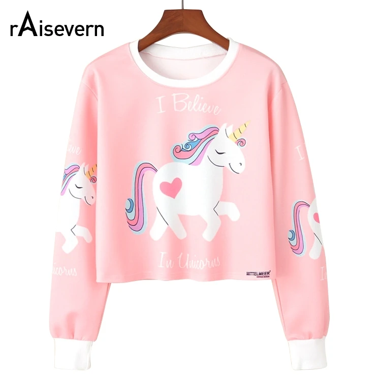Nuevas mujeres cultivos Tops Sexy estilo corto unicornio