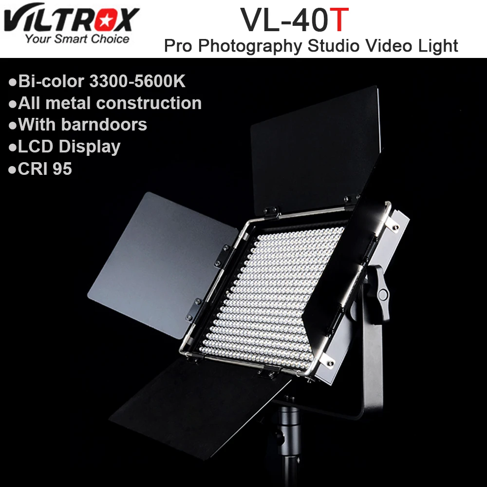 Viltrox VL 40T 540 LED Studio Video 3200 K 5600 Тонкий двухцветный с регулируемой яркостью ЖК