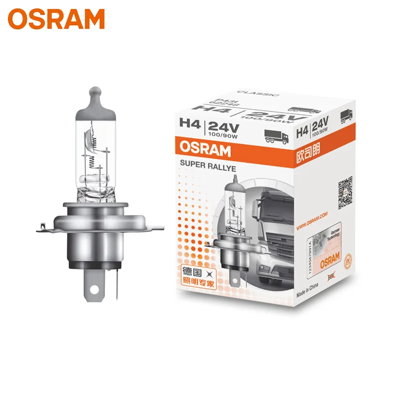 

OSRAM Truck H4 9003 24V 100/90W 62248 P43t Super Rallye OFF ROAD Head Light Hi/lo Beam Truck Bulb More Bright (Single)