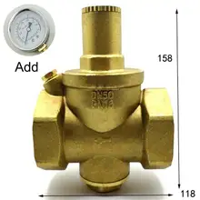 DN50 " BSPP Женский латунь Давление рельеф Vavle безопасности Регулируемый большой-тело Ширина 118 мм Макс 16Bar с давление датчик