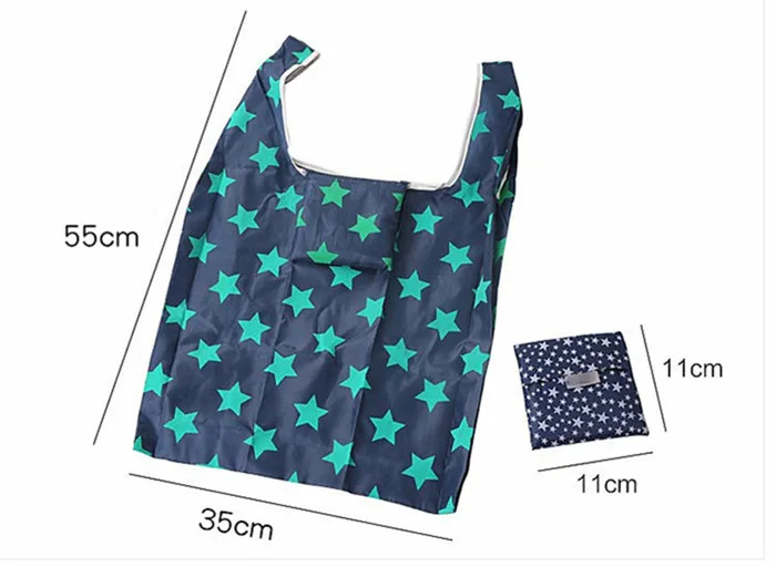 35*55 см эко сумка для хранения Оксфорд Складные хозяйственные сумки точка Звезда БОЛЬШОЙ Resuable для похода в магазин, сумка для продуктов для супермаркета 6 цветов