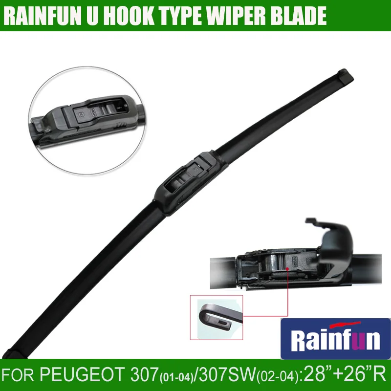 RAINFUN JH001 2"+ 26" R специальная автомобильная щетка стеклоочистителя для peugeot 307(01-04)/peugeot 307SW(02-04