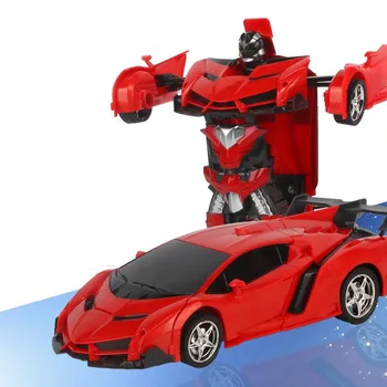 

New Gesture Sensing Remote Control Robot One Button Transformation Car Kids Toy Gift