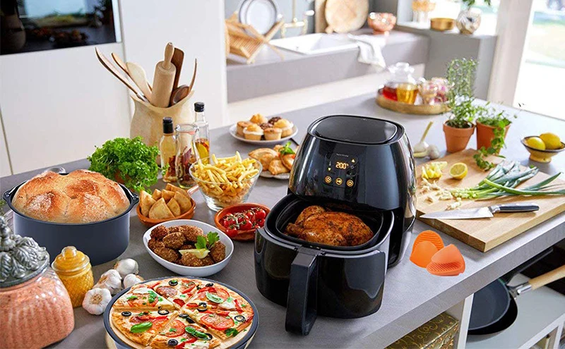 8 дюймов XL воздушные приборы для фритюрницы 12 шт. с рецептом cowise USA Cozyna Airfryer XL 4.2QT-5.3QT-5.8QT