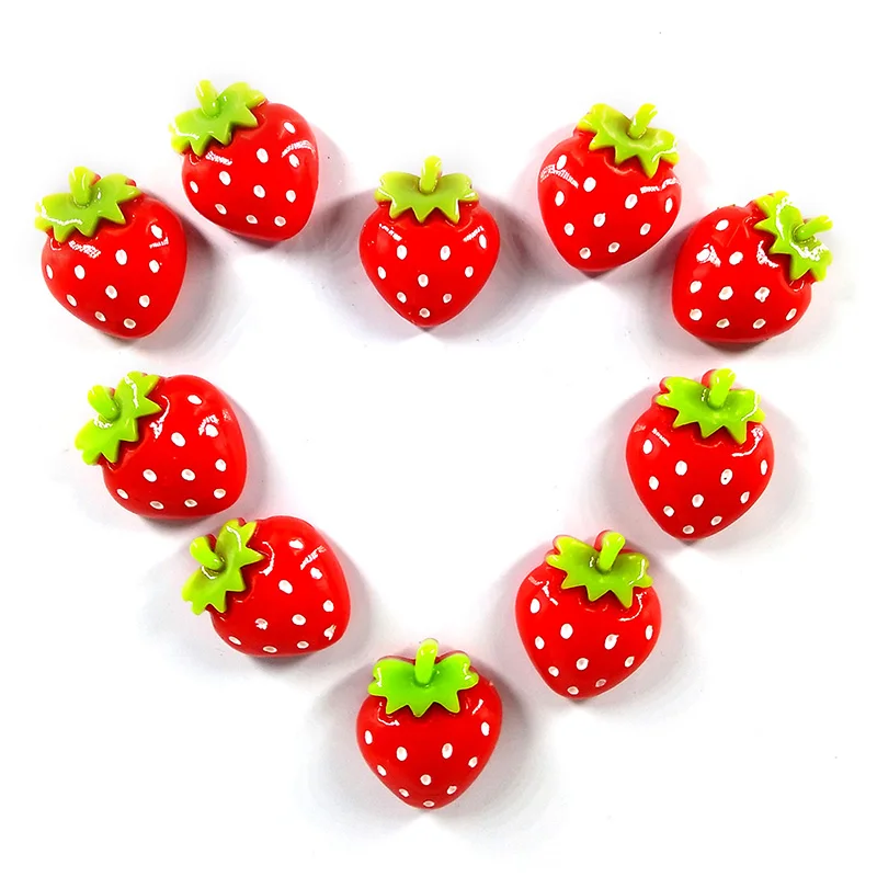10pcs strawberrys 10 шт. красный клубника миниатюрная Статуэтка ролевые игры Моделирование еда кухня игрушка кукольный домик DIY интимные аксессуары подарок ребенка - Цвет: 10pcs strawberrys