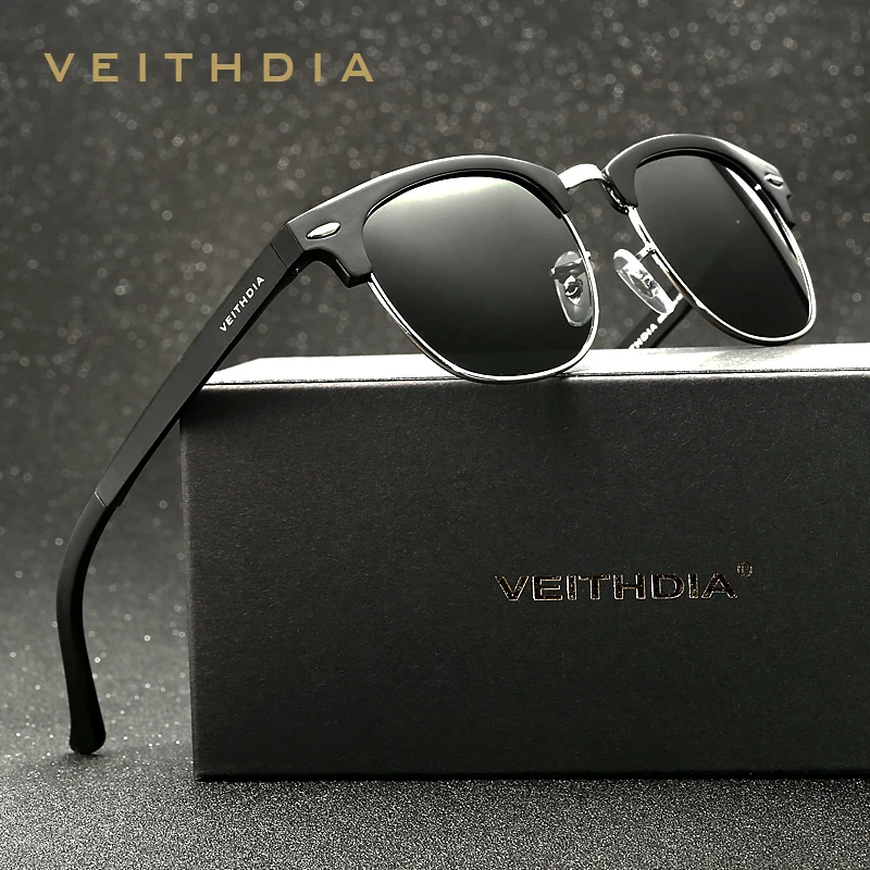 

VEITHDIA Retro Unisex Aluminum Magnesium Mens Sunglasses Polarized Vintage Eyewear Accessories Sun Glasses For Men Women 6690