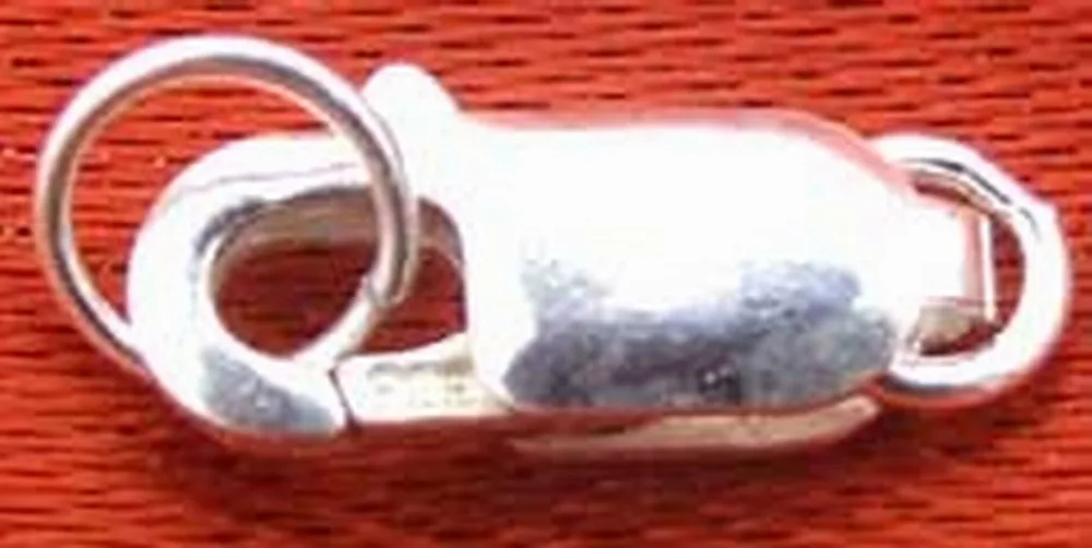 

SALE 12*5mm rectangle Sterling Silver S925 single strings Clasp-gp130 wholesale/retail Free shipping