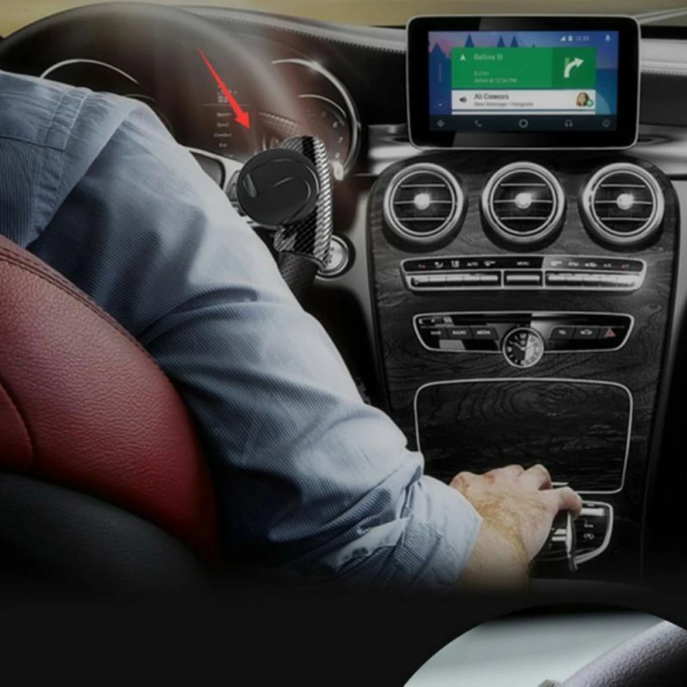 Pomo de coche Flexible de fácil instalación Spinner rotación antideslizante Universal de silicona volante de refuerzo herramienta mango de agarre de ayuda de Control