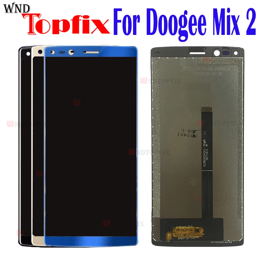 

5.99 Inch LCD For Doogee Mix 2 LCD DIsplay Touch Screen For Doogee Mix 2 Mobile Phone Digitizer Assembly Replacement Part