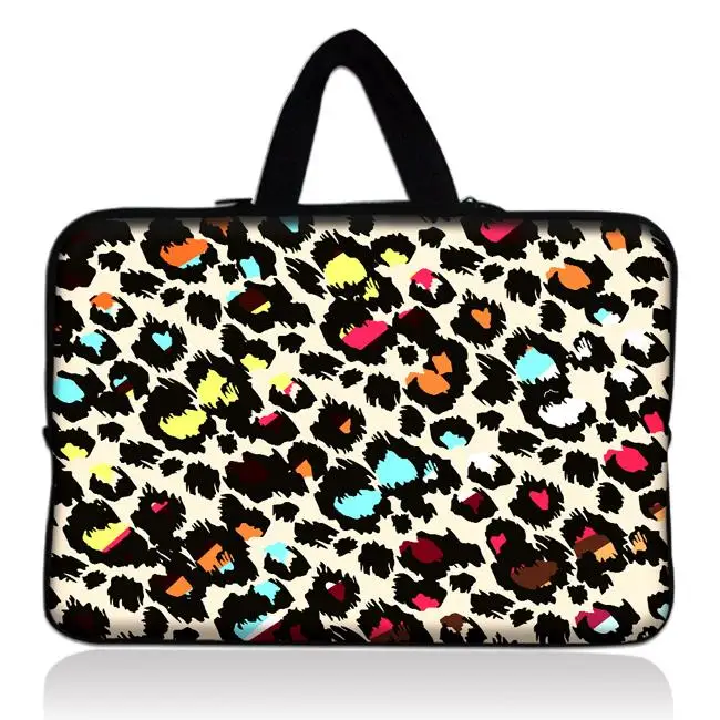12" Colorful Leopard Print Laptop Soft Carry Sleeve Bag Case For