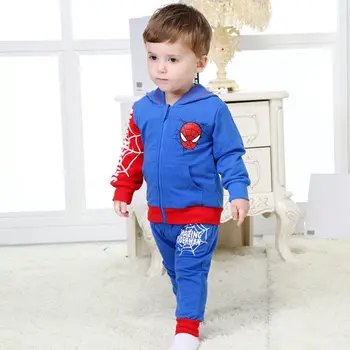 

New Spring fall newborn 6-32 months Baby Clothing sets,baby boys Spiderman suit, boys hooded jacket+pants