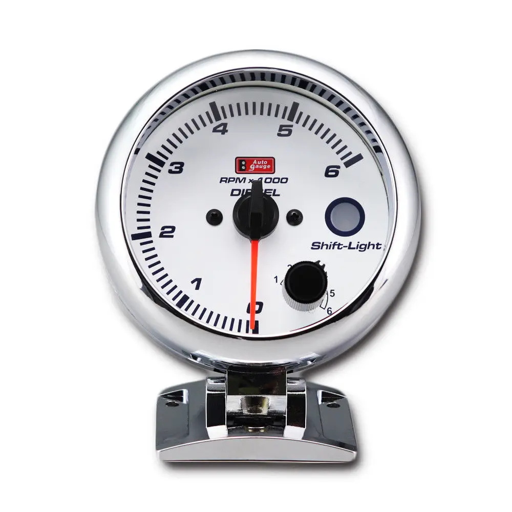 

95mm 3 3/4 inches Tachometer 0-6000 RPM with shift light for Diesel Engine