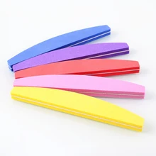 Новое поступление 10 шт. полулунная губка бумага для шлифовки ногтей полированная пилки для маникюра Инструменты для дизайна ногтей