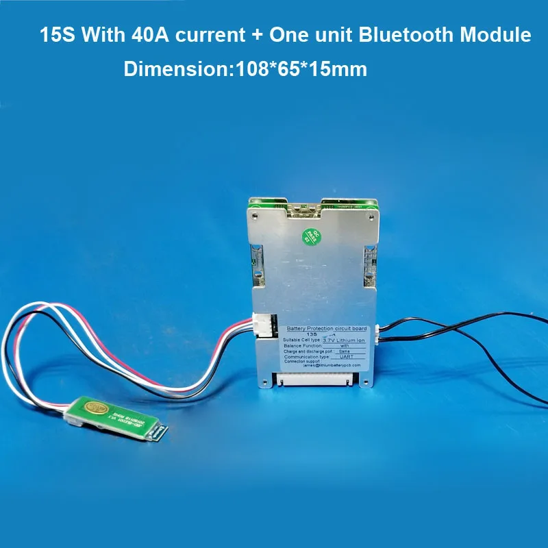 Умная интеллектуальная BMS 15S li ion батарея с функцией Bluetooth и программной