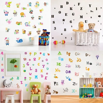 

number Alphabet Abc Letter Educational Wall Stickers Children kids Baby Nursery Room Home Decor Vinyl Decal B