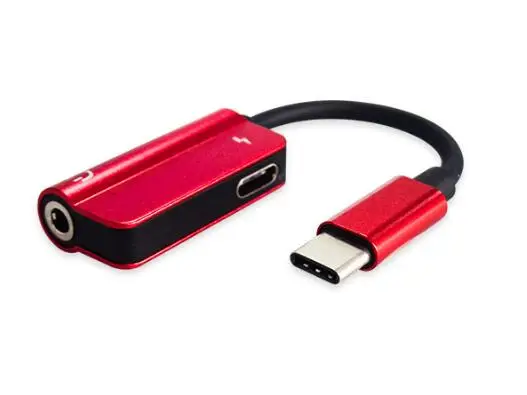 DHL бесплатно 100 шт usb type C аудио кабель 2 в 1 до 3 5 мм Jack зарядный адаптера для