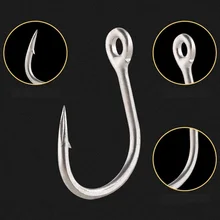 BaMMax Fishing hooks 1/0  2/0  3/0  5/0  7/0 Jigging Spoon Metal Barbed Hook Saltwater Jig Assist Fishhook fishing tackle pesca