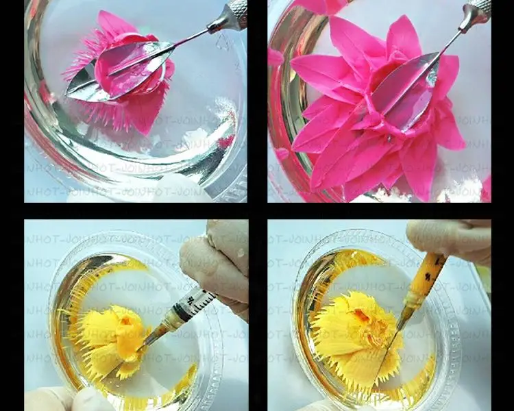 10 шт./компл. пудинг сопла 3D желе цветок сделать Инструменты искусства желе конфеты торта желатин шприц комплект российских насадок для декорирования торта