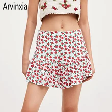 Arvinxia ZA сексуальные оборки с цветочным принтом женские летние юбки новые с высокой талией женские пляжные юбки модные облегающие уличные штаны