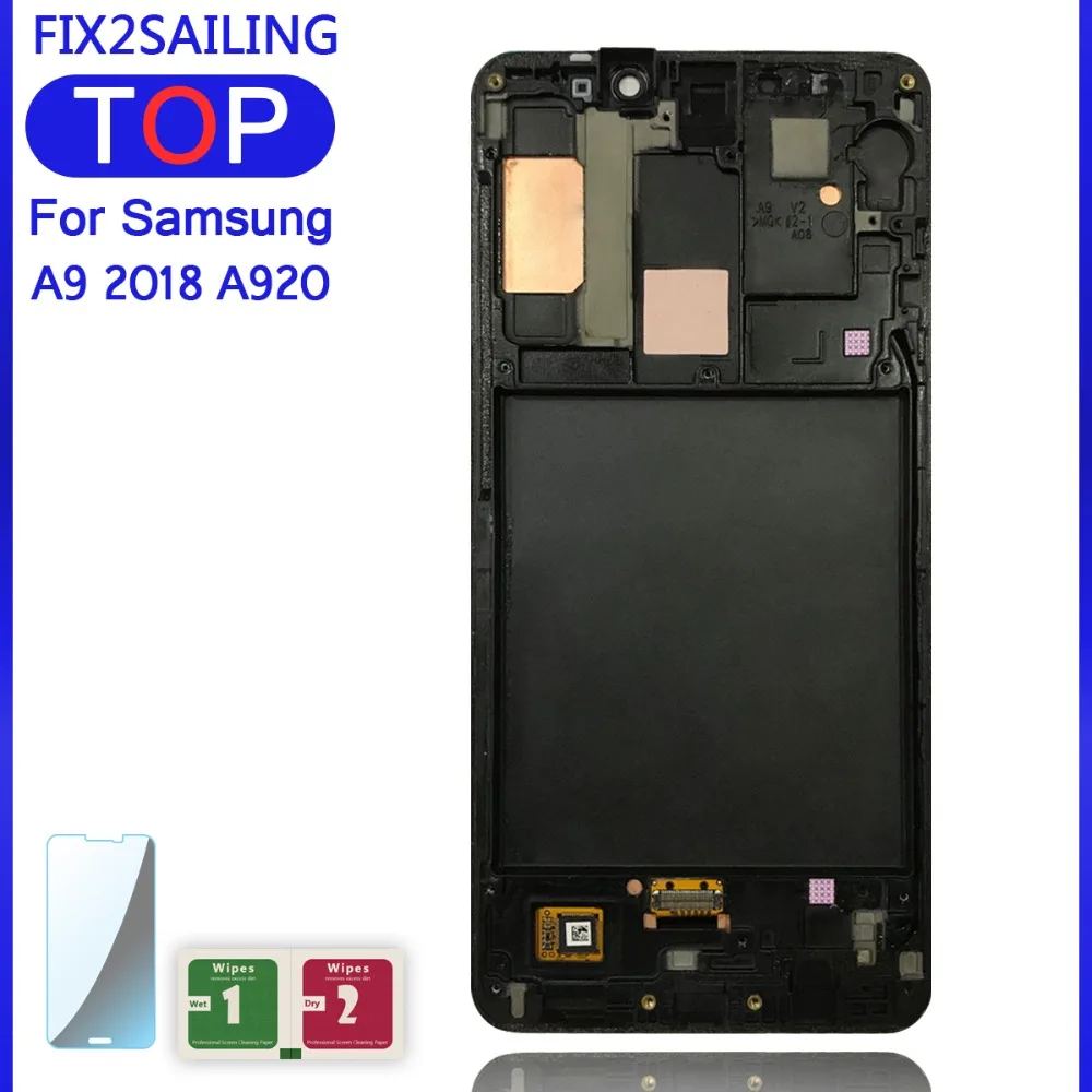 Lcd s для SAMSUNG GALAXY A9 A920, ЖК-дисплей, сенсорный экран, дигитайзер, рамка в сборе, замена для 6," SAMSUNG Galaxy A9