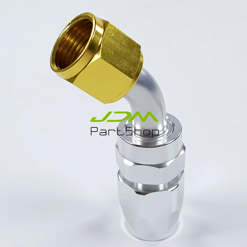 Aluminum AN4 4 AN Fitting 45 Degree Swivel Oil Fuel Line Hose End AN