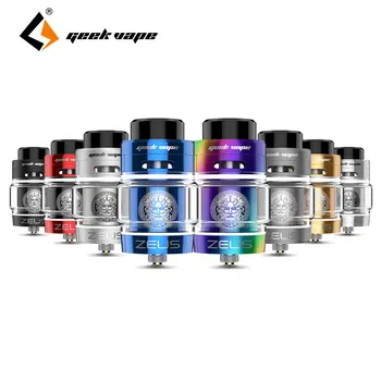 

Original 2ml/4ml GeekVape Zeus Dual RTA Tank 26mm Diameter with Top Airflow Design Supports Single and Dual Coil Leak Proof Tank