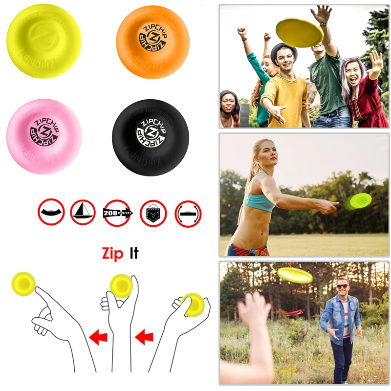 

New Zip Chip Frisbee Mini Pocket Flexible Soft New Spin In Catching Game Flying Disc Catching Game Beach Outdoor Toys