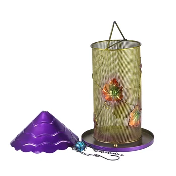 

1PC Beautiful Metal Hanging Wild Bird Feeder Garden Backyard Decoration