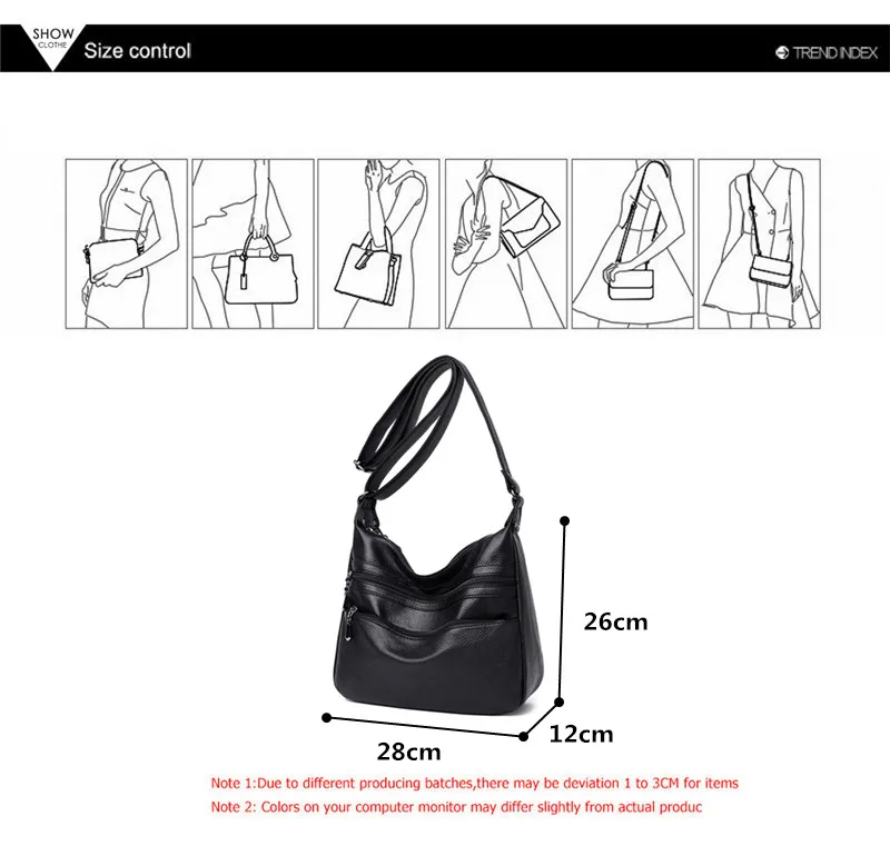 Multi bolso feminino bolsa de ombro designer