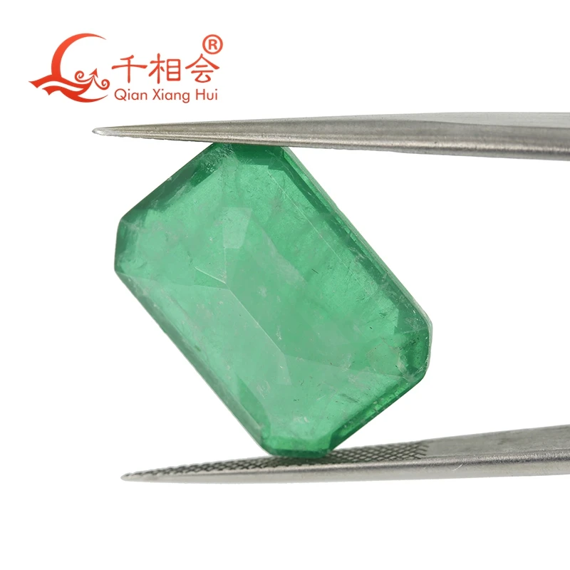 Прямоугольная форма натуральный критал добавить стекло emera ld зеленый и красный цвет свободный камень