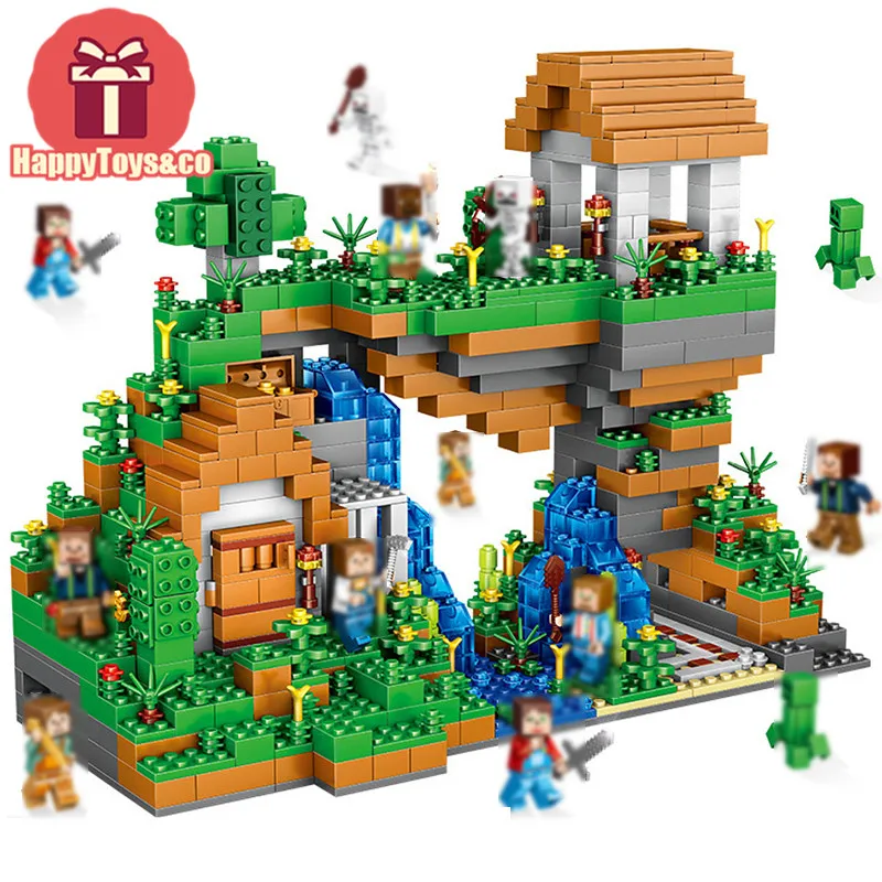 Creative series QL0507 957Pcs Waterfall My World toys For Children Gift