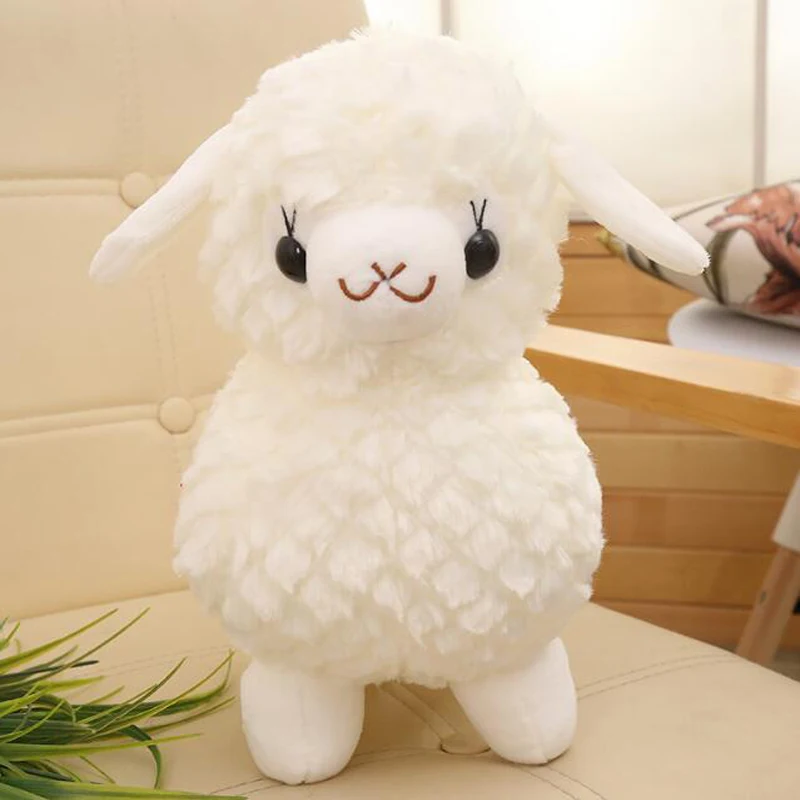 Novo Branco Bonito Alpaca Ovelhinha Boneca De